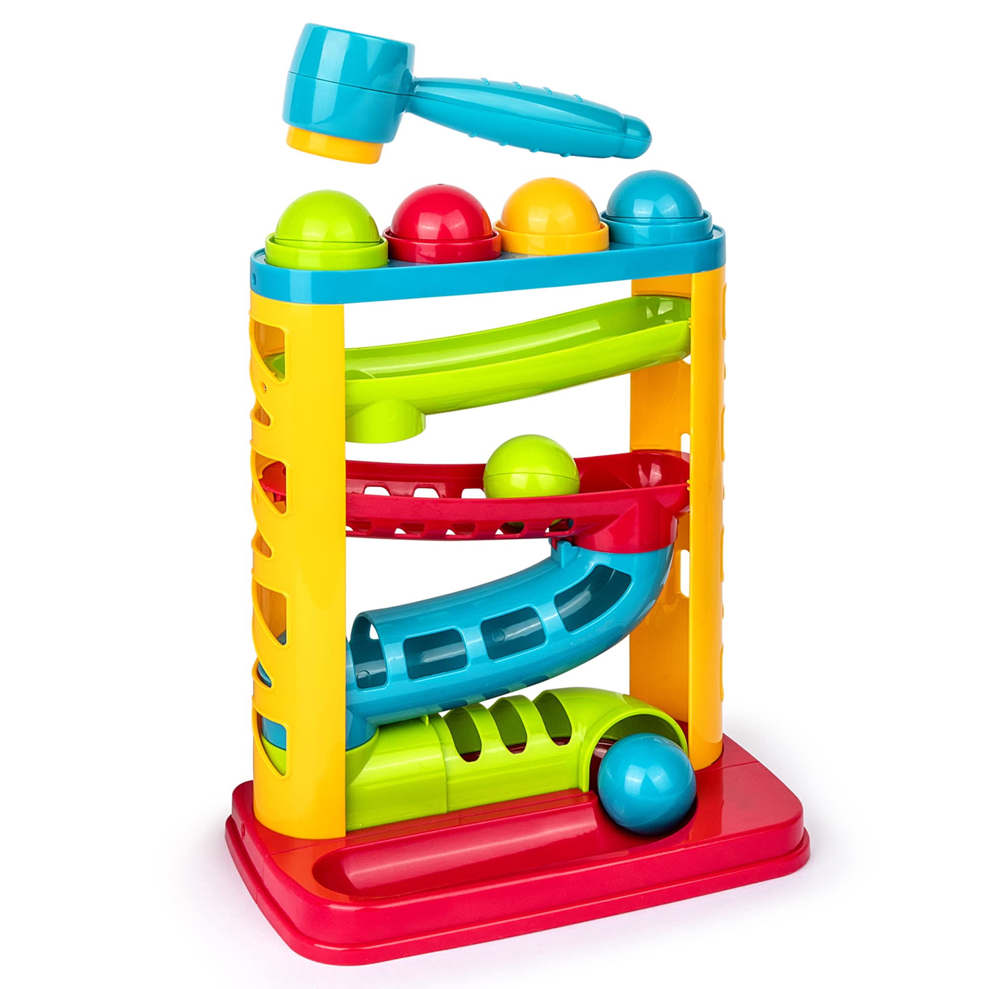 Playkidz Pound-A-Ball Toy showcasing top hammer action for dexterity and engaging play