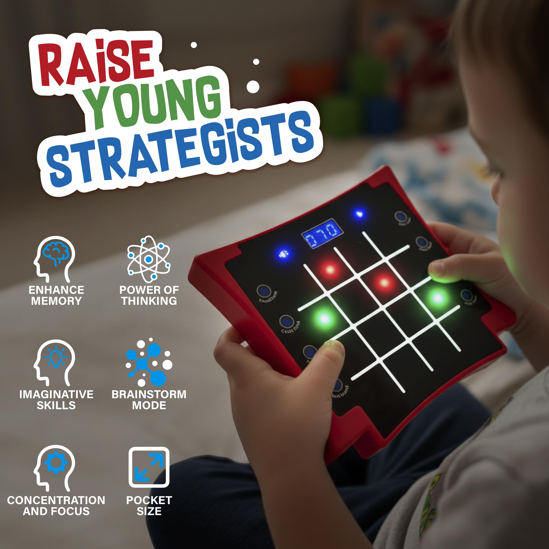 PlayRoute light-up pad in a backpack, highlighting travel-friendly learning on the go
