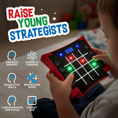 PlayRoute light-up pad in a backpack, highlighting travel-friendly learning on the go