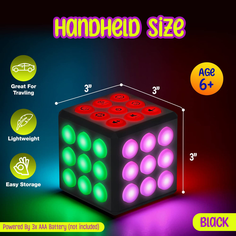PlayRoute travel-friendly cube designed for compact, portable learning on trips.