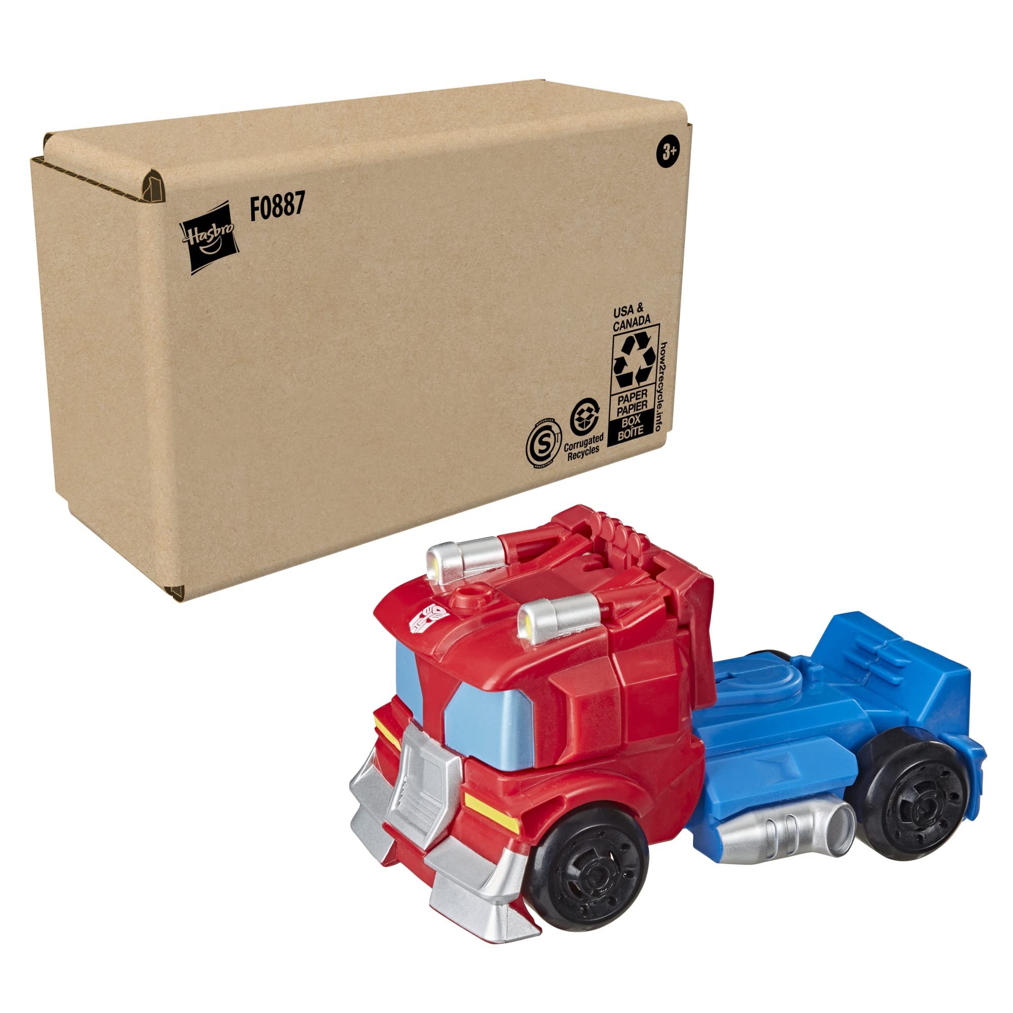 Transformers Rescue Bots Academy Optimus Prime figure invites imaginative rescue storytelling.