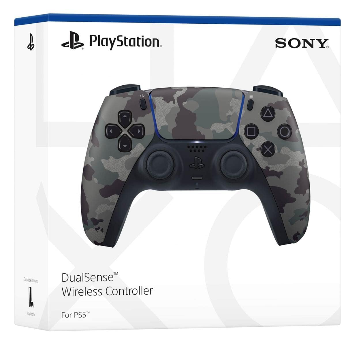 PlayStation 5 DualSense gray camouflage renewed controller promises like-new reliability.