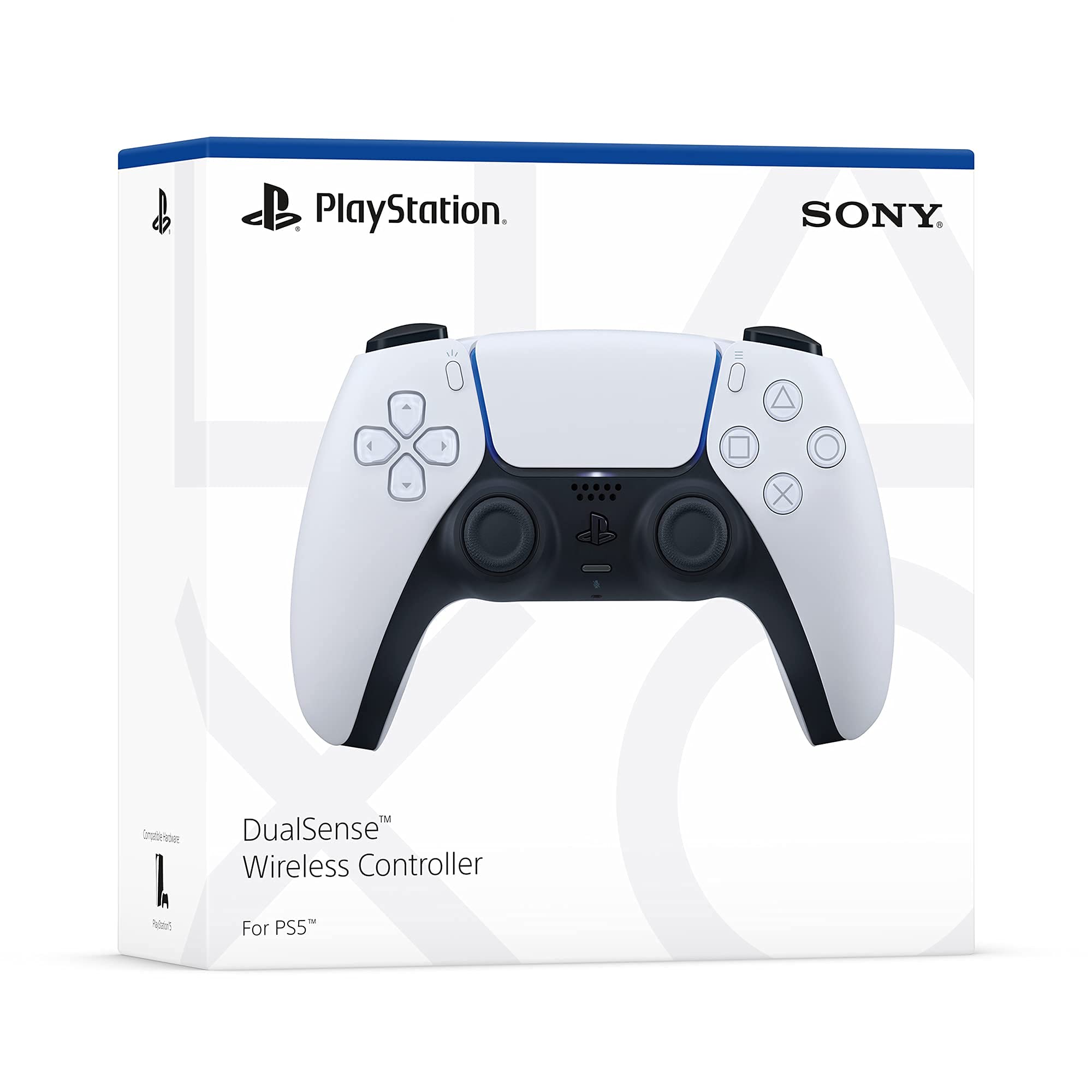 PlayStation 5 DualSense White adaptive triggers provide variable resistance for immersive actions.