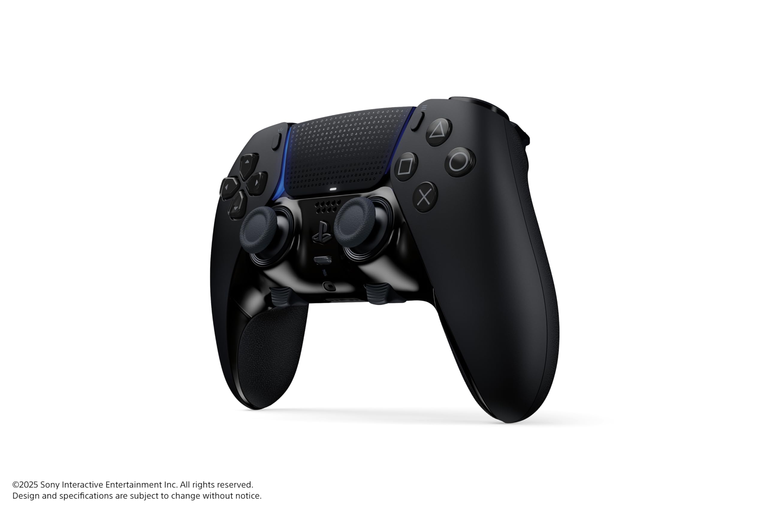 PlayStation DualSense Edge midnight wireless status indicator on sleek finish