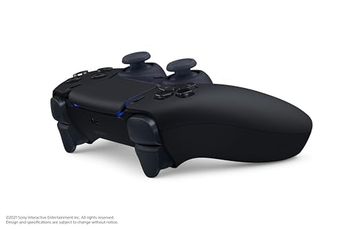 Left side of Midnight Black DualSense emphasizes textured grip for comfort.