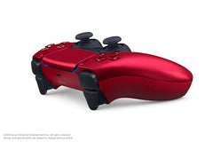 PlayStation DualSense Volcanic Red buttons and touchpad close-up emphasizing responsive controls