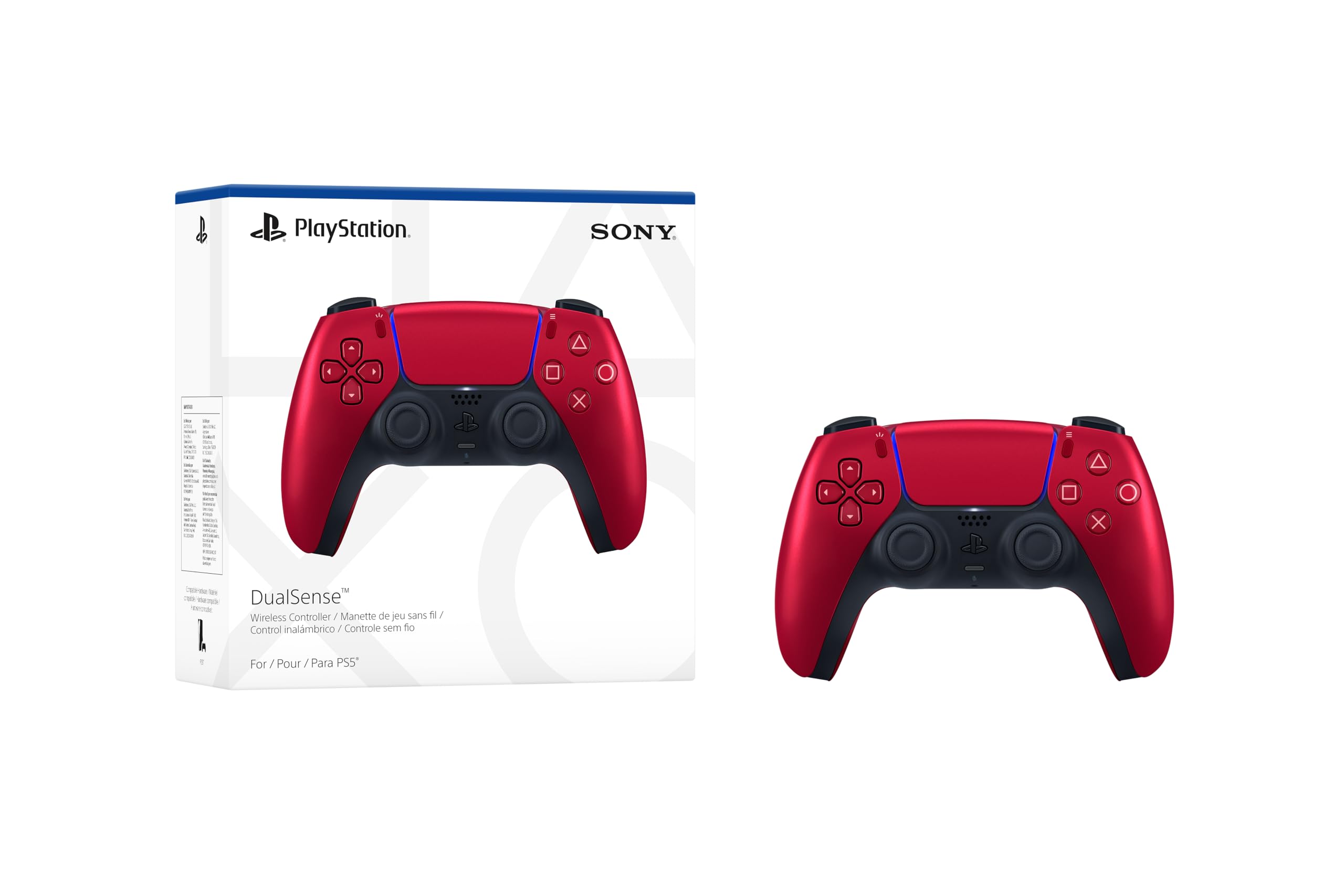 PlayStation DualSense Volcanic Red USB-C and Bluetooth setup for multi-device compatibility