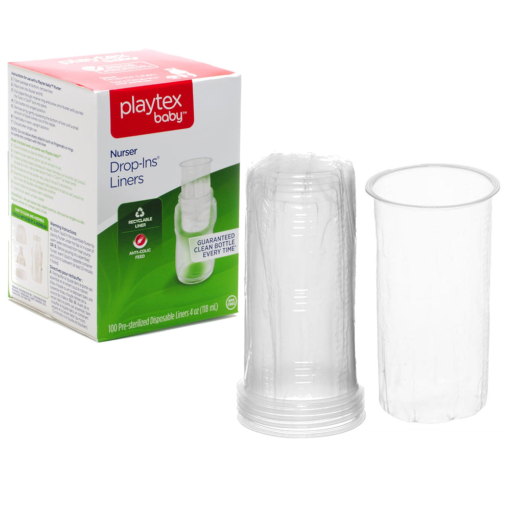 Playtex Baby Nurser drop-ins liners packaging for convenient feeding on the go
