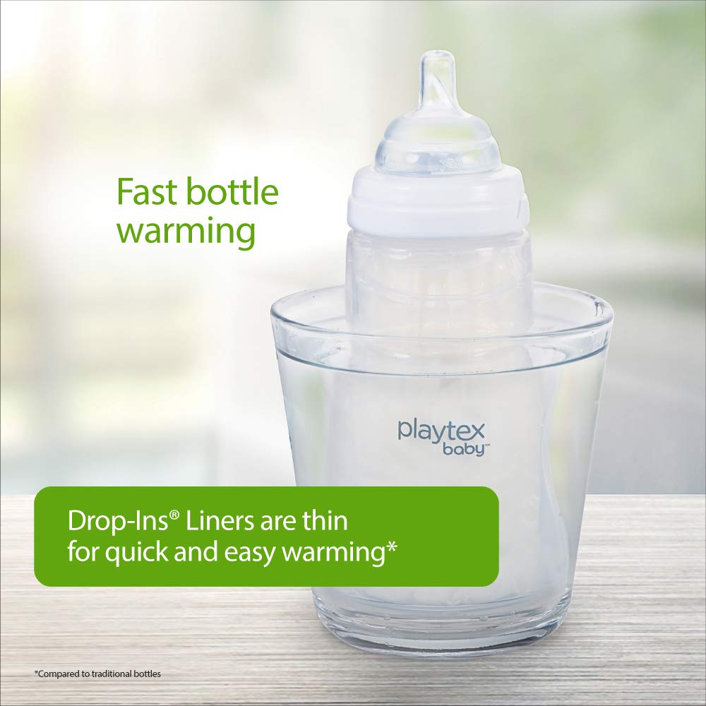 Playtex 4oz liner demonstrates compact, efficient feeding system.