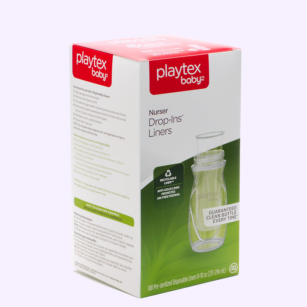 Playtex Baby Nurser snug-fit liner prevents leaks in bottles