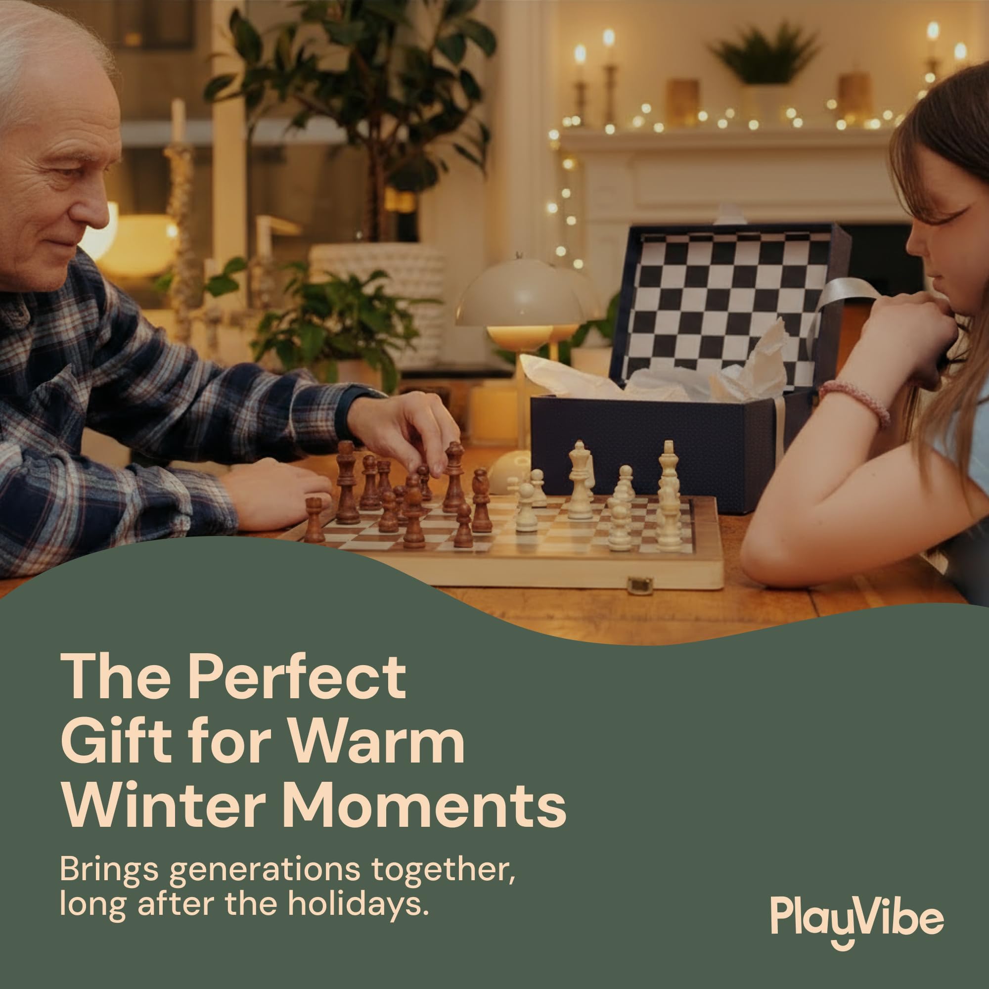 PlayVibe three-inch king piece adds classic chess presence.