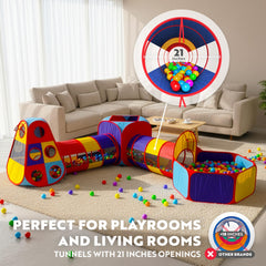 Playz ball pit set boosts active play and social games.