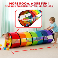 Playz extra-large tunnel outdoors with quick pop-up setup.