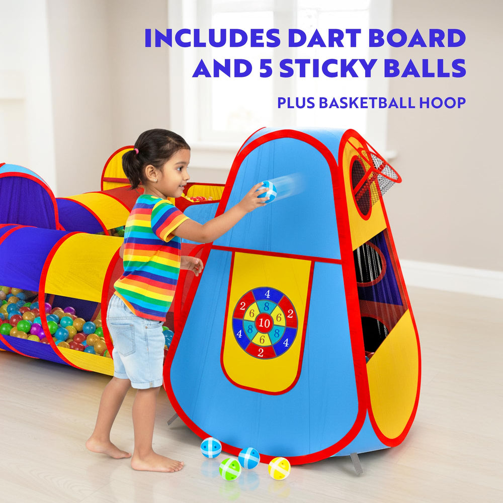 Playz instant-assembly tents fold easily for quick setup anytime.