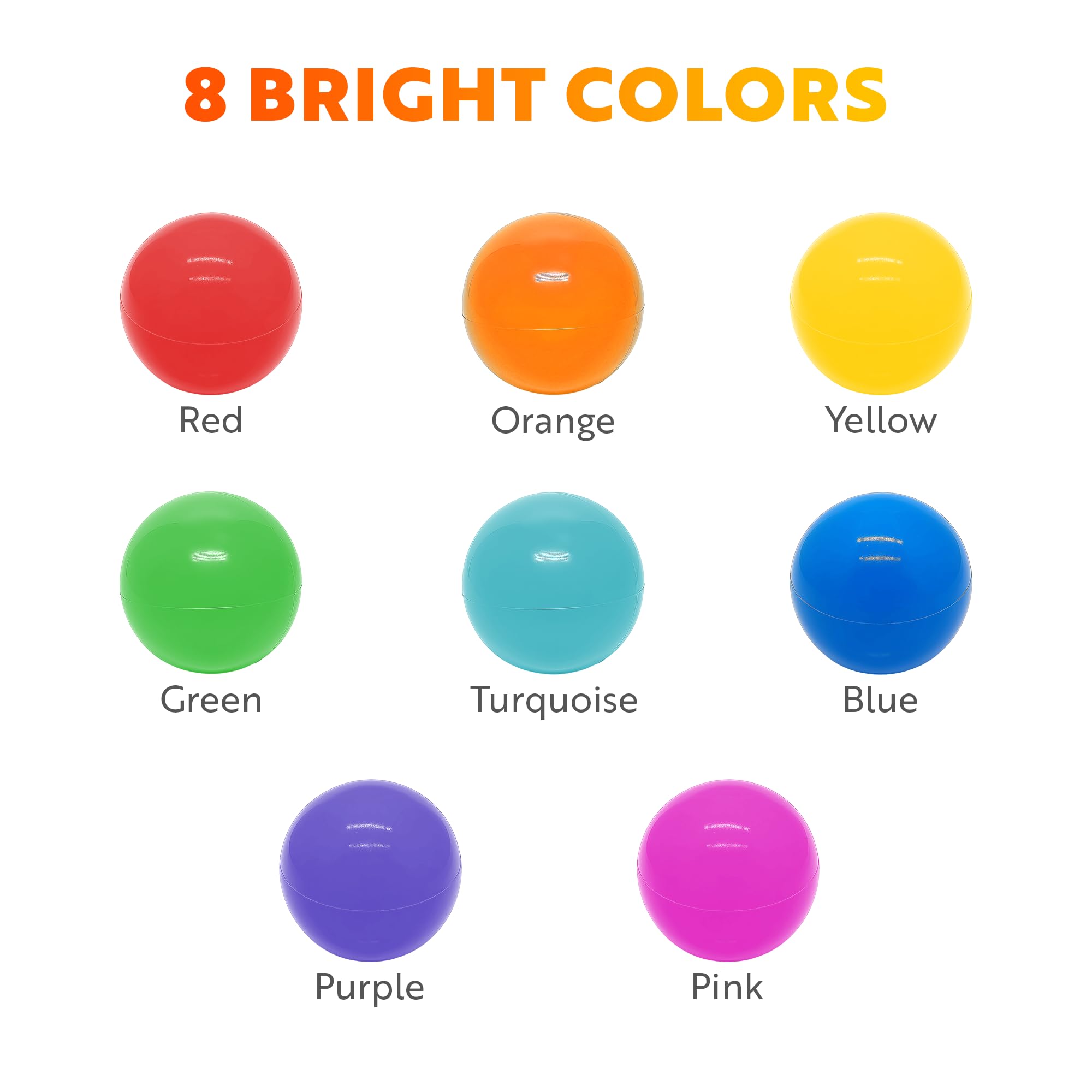 Playz yellow mini ball pit balls promote visual focus during toddler play.