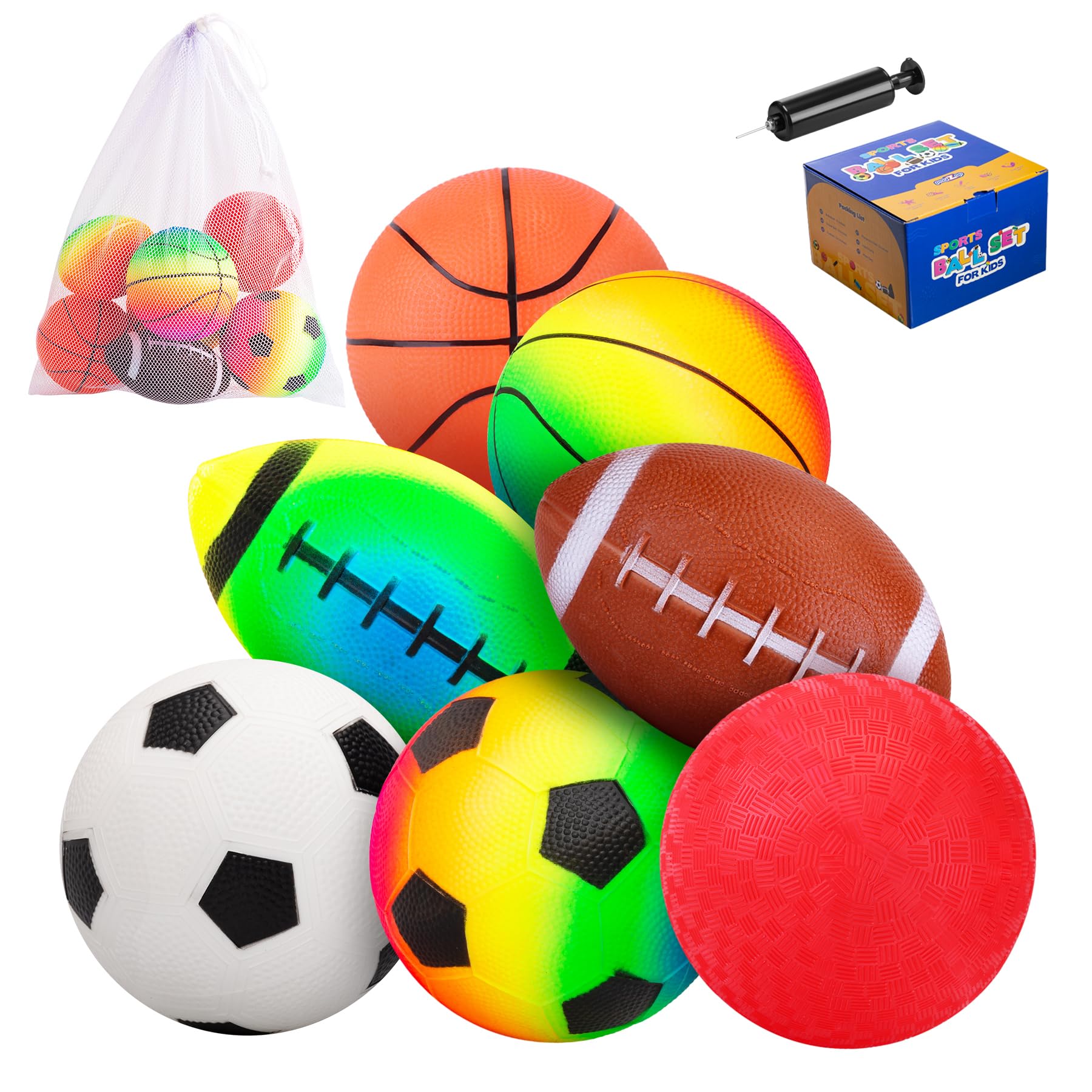 PlayZap 7-piece soft ball set image: kid-friendly grip for toddlers.