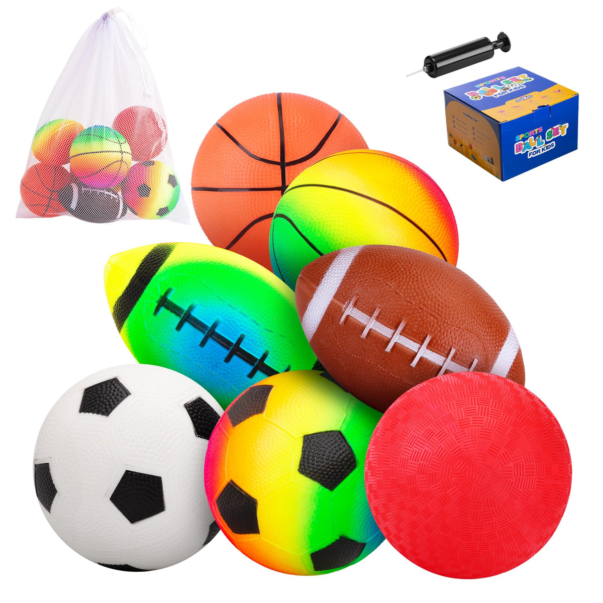 PlayZap 7-piece soft ball set image: kid-friendly grip for toddlers.