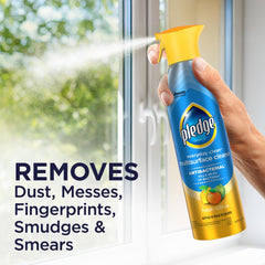 Glass and mirrors cleaned by Pledge antibacterial multisurface spray for a bright, residue-free finish.