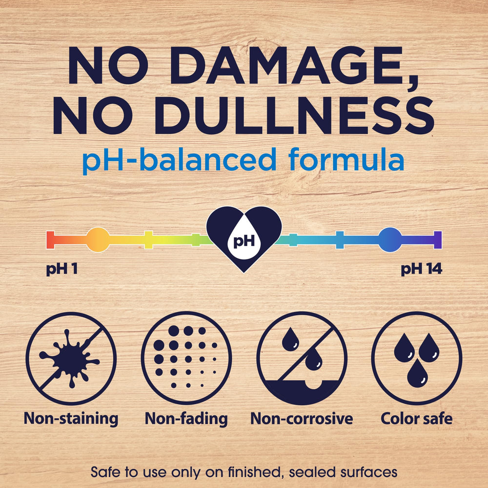 Pledge citrus-scent label adds a fresh fragrance during cleaning
