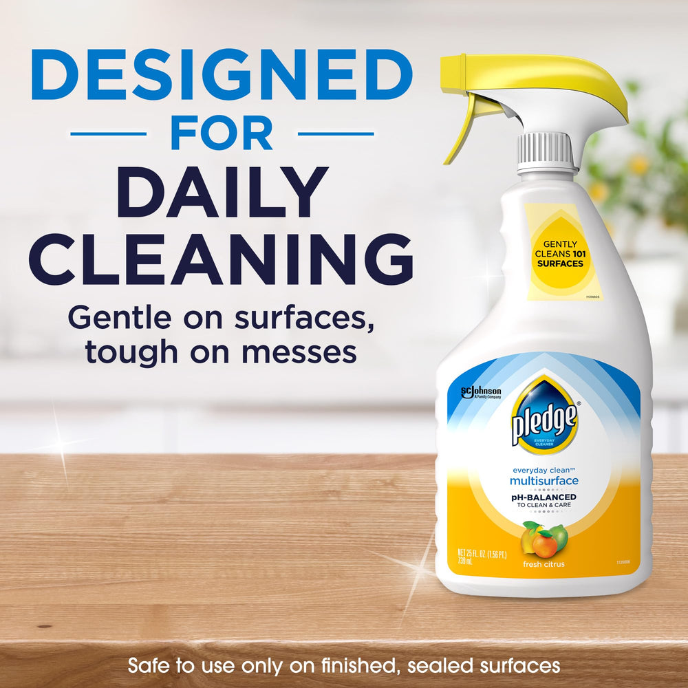 Pledge Everyday Clean spray trigger enables targeted cleaning on hard-to-reach spots