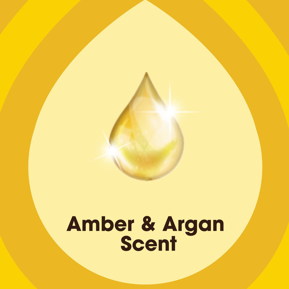 Amber and argan aroma from Pledge Expert Care Wood Oil enhances the experience.