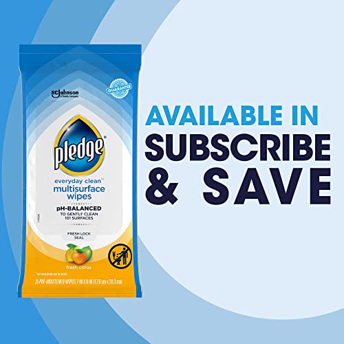 Pledge Multisurface Wipes No Residue Finish for a clean look.
