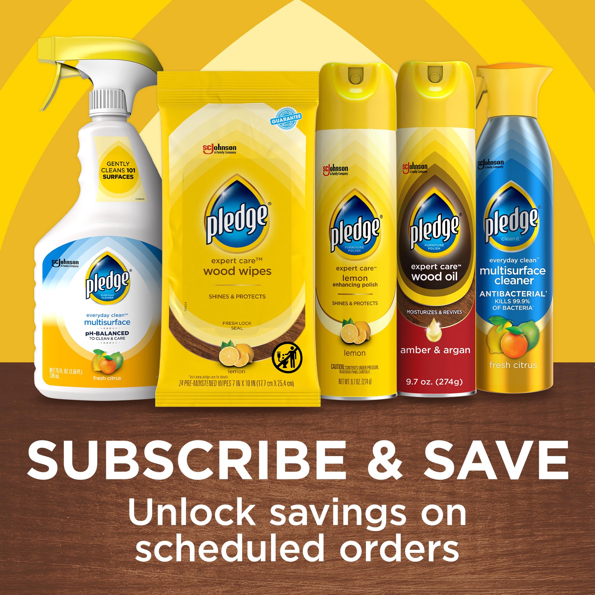 Pledge trigger spray in action for fast, targeted cleaning