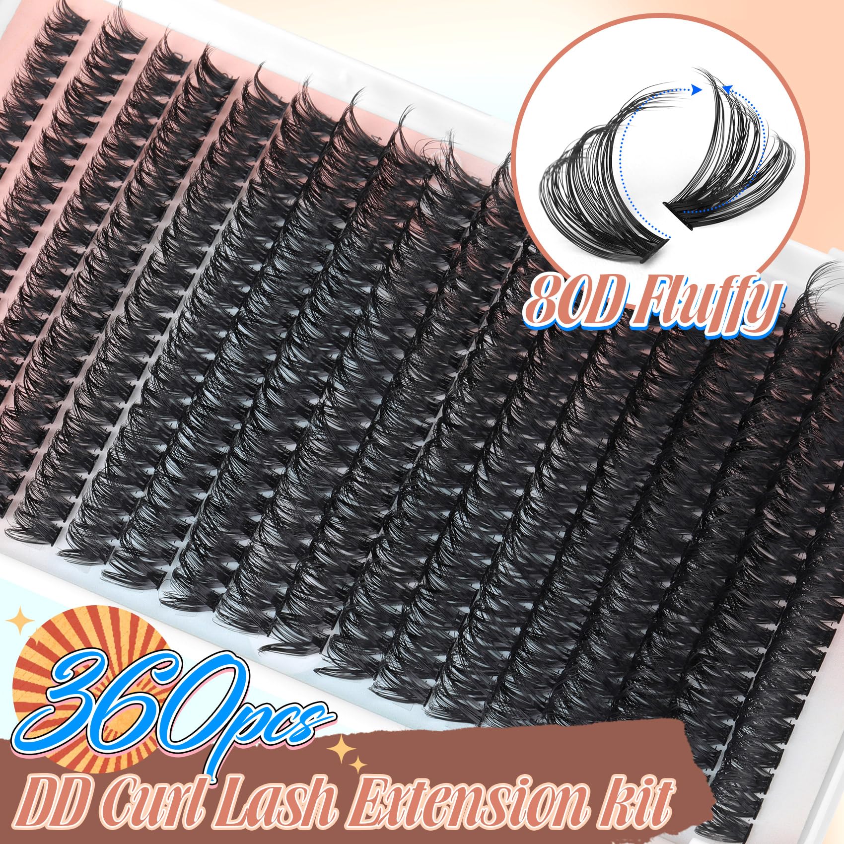 Pleell lash-tray-18-rows-lashes offering DIY volume and consistent clusters.