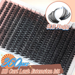 Pleell lash-tray-18-rows-lashes offering DIY volume and consistent clusters.