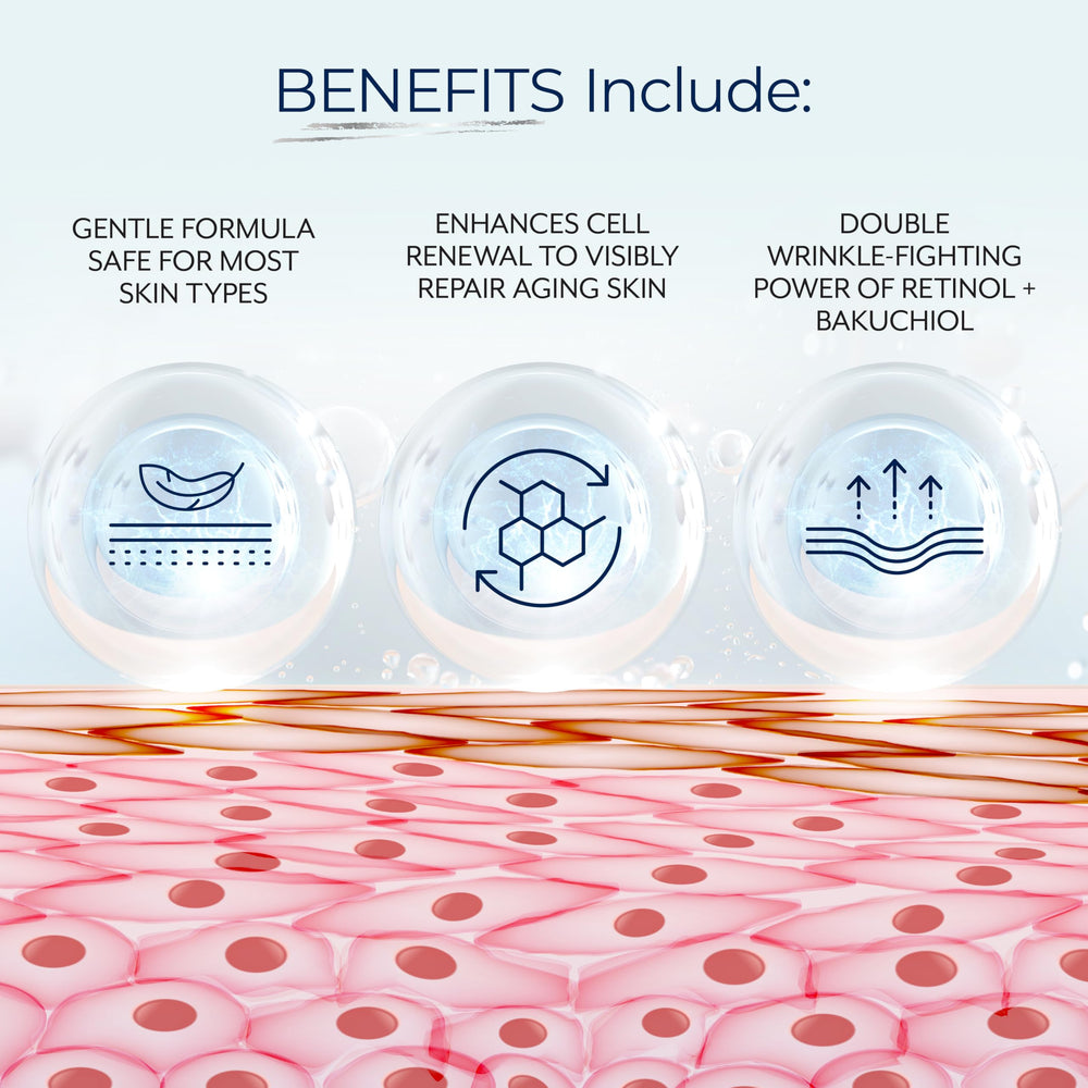 Hyaluronic acid molecule illustration within Plexaderm neck cream.