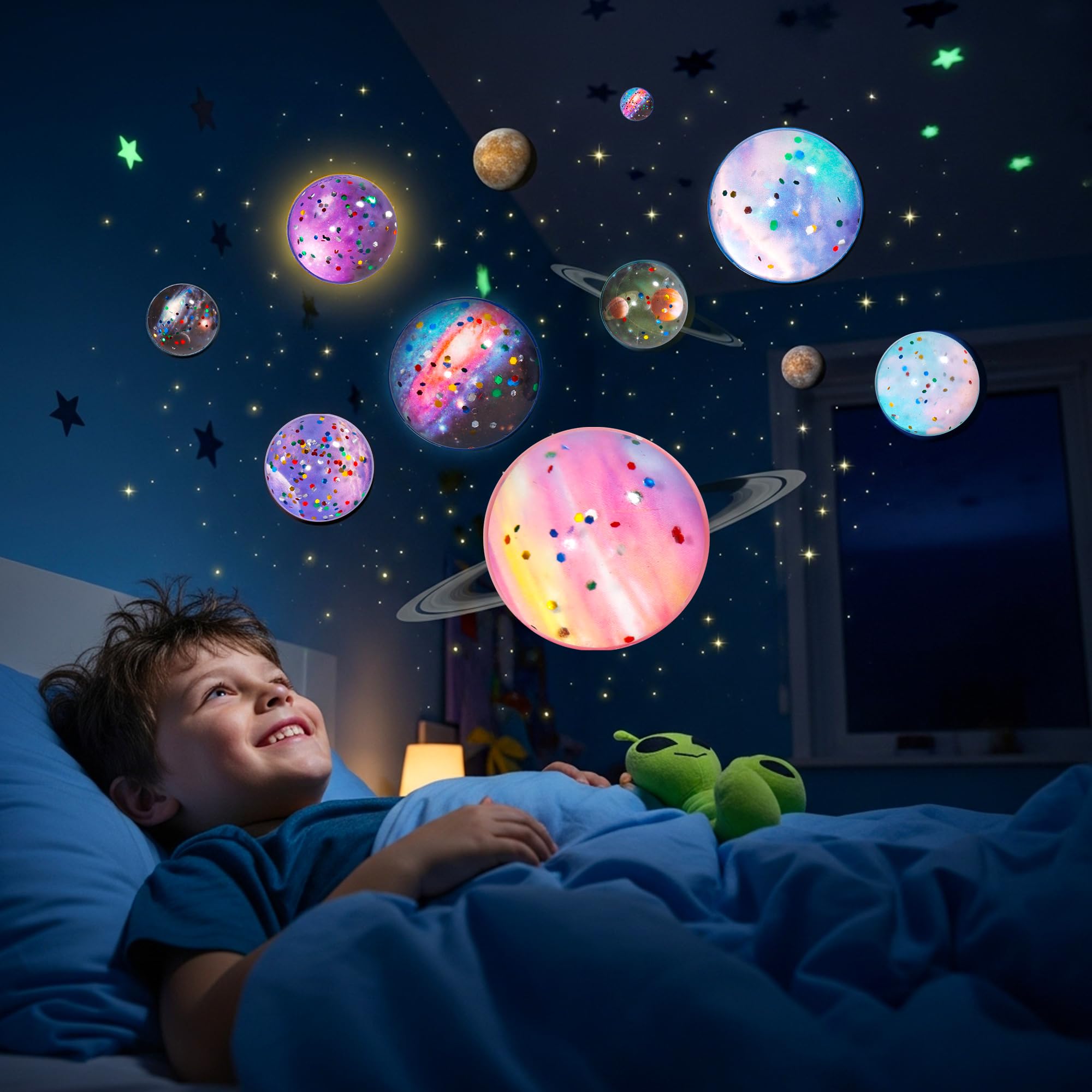 Pllieay space ball set is great for Easter baskets and classroom prizes