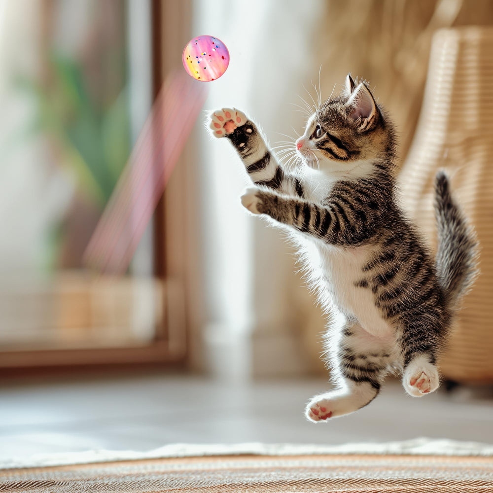 Pllieay space bouncy balls, ventilate on arrival to remove initial odor