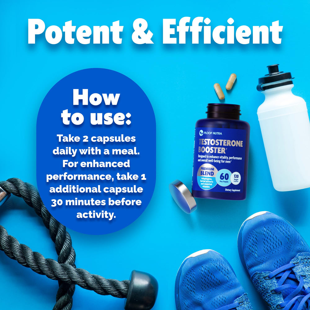 PLOOF Nutra dosage capsules prepared for a pre-workout routine.