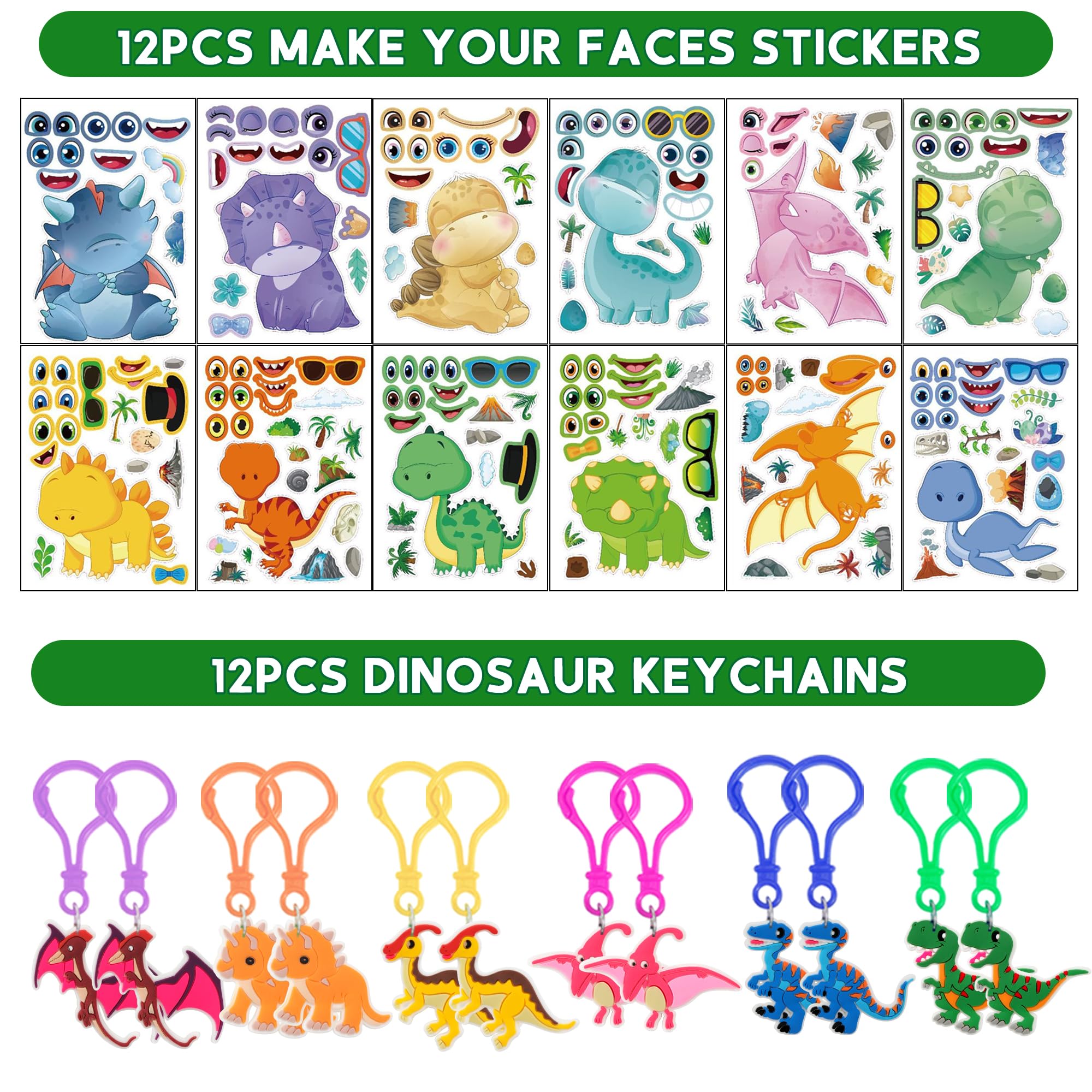 PLOUGVI dinosaur stickers for creative decorating and play