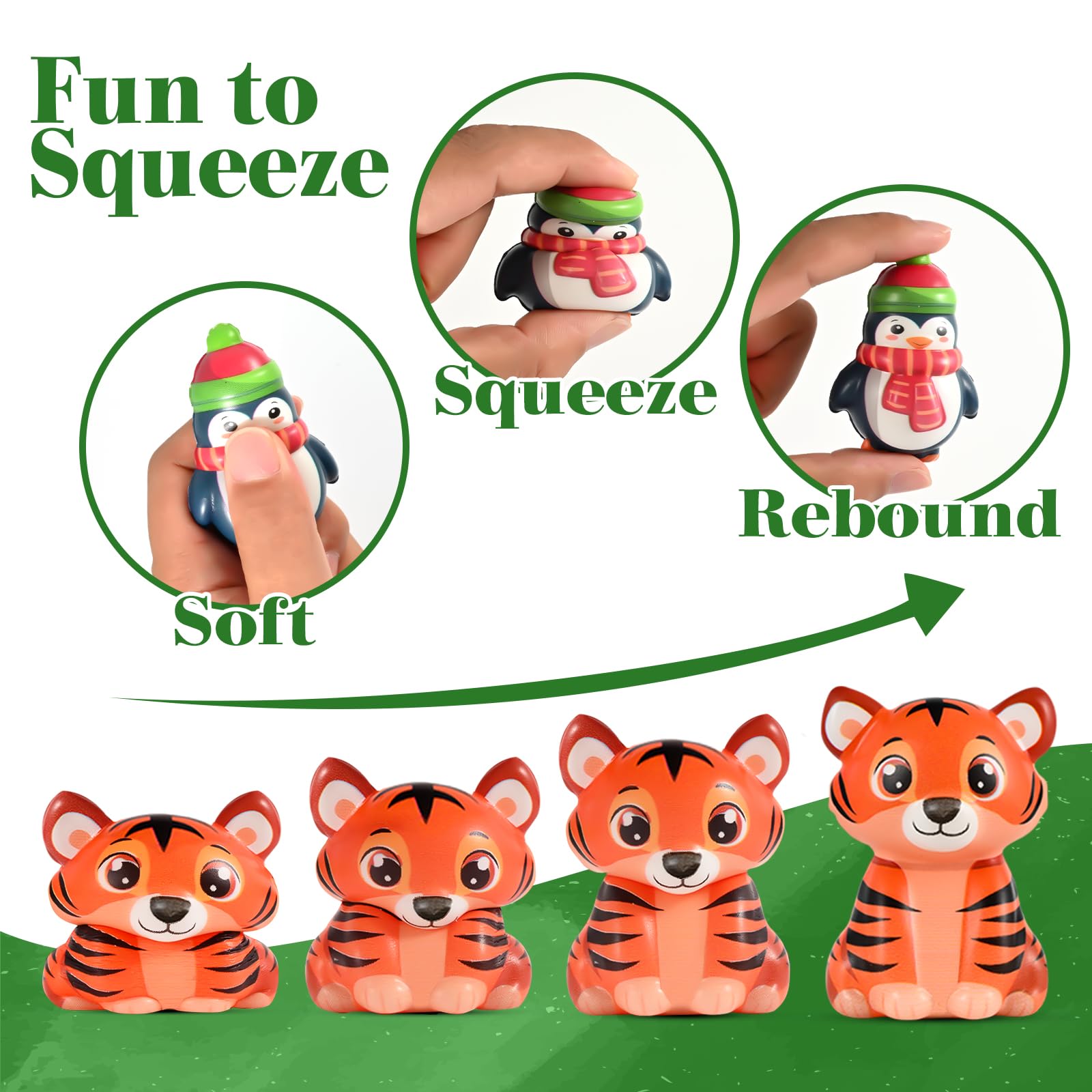 PLOUGVI tiger squishy toy sparks curiosity and stress-relief during quiet time.