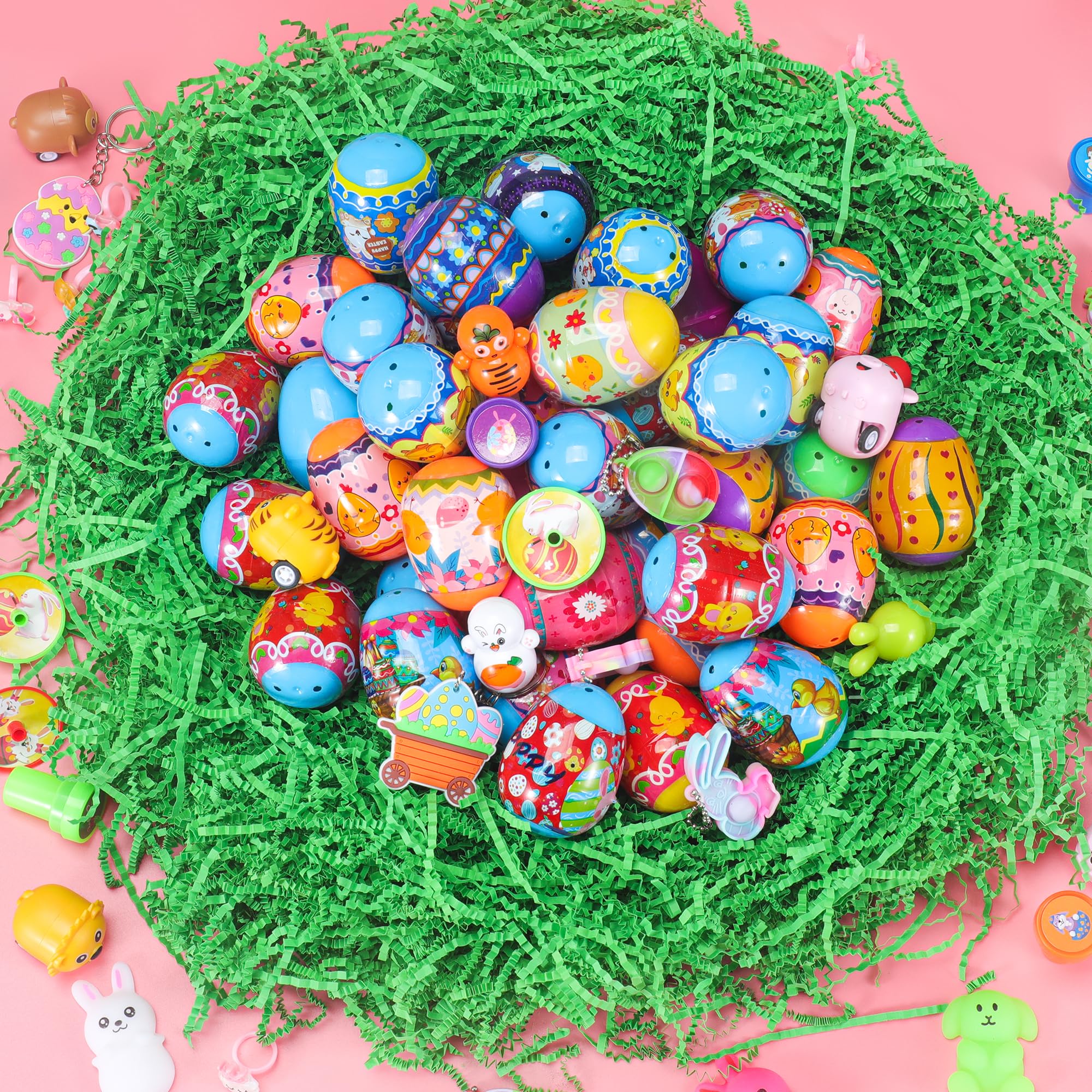 PLOUGVI stretch rabbit inside egg provides flexible, squishy playtime.
