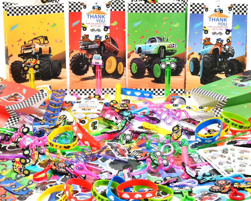 PLOUGVI truck crazy straws enable colorful sipping during celebrations.