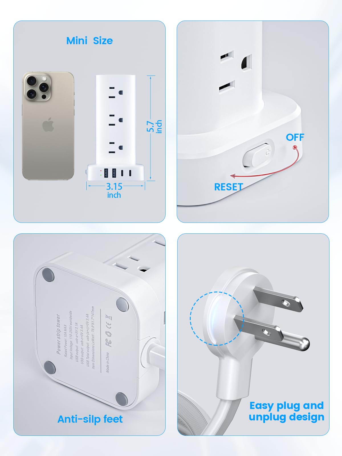 Pluackg compact tower keeps space organized on desk