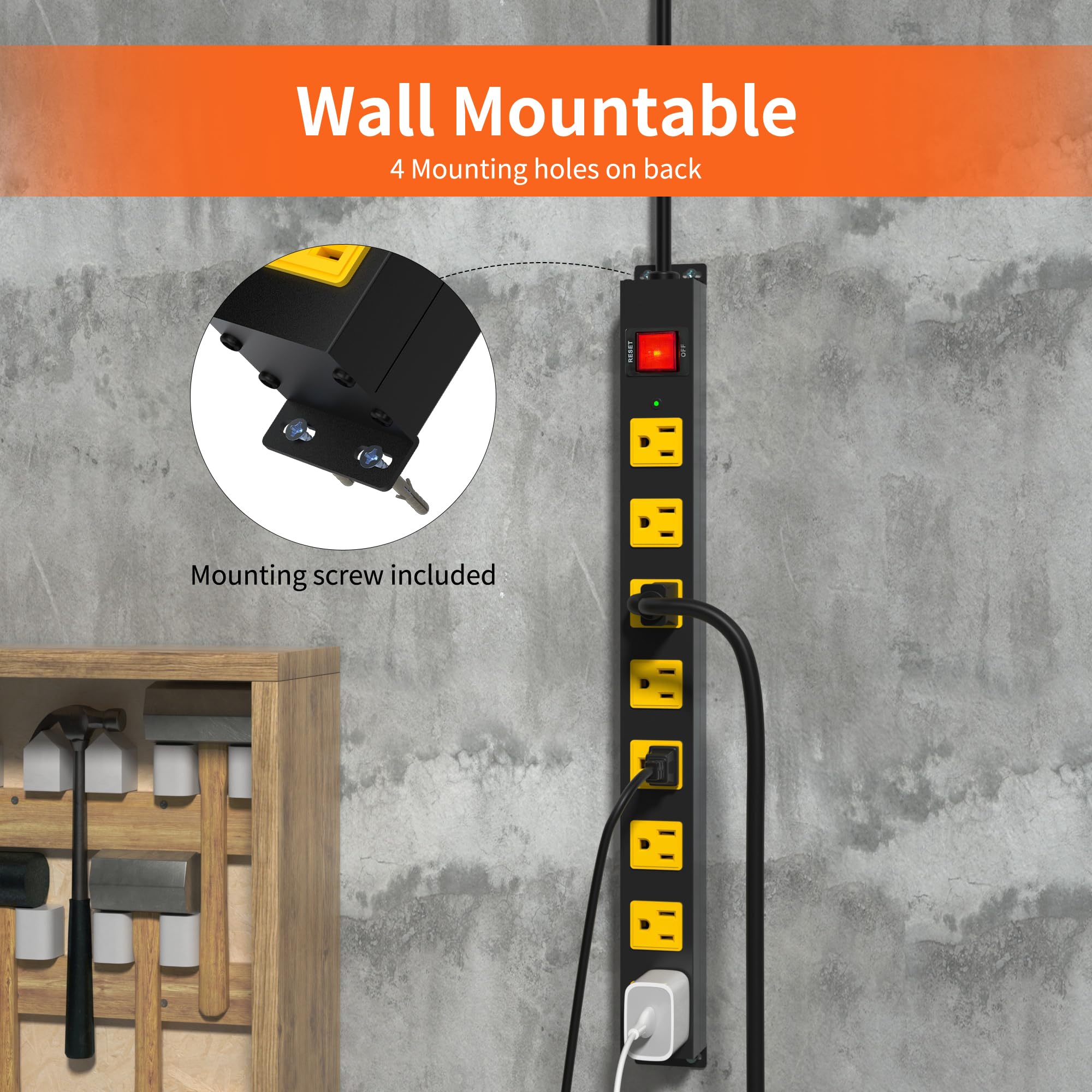 Plug'n 2100j surge protection protects devices from surges, ideal for desks and offices.