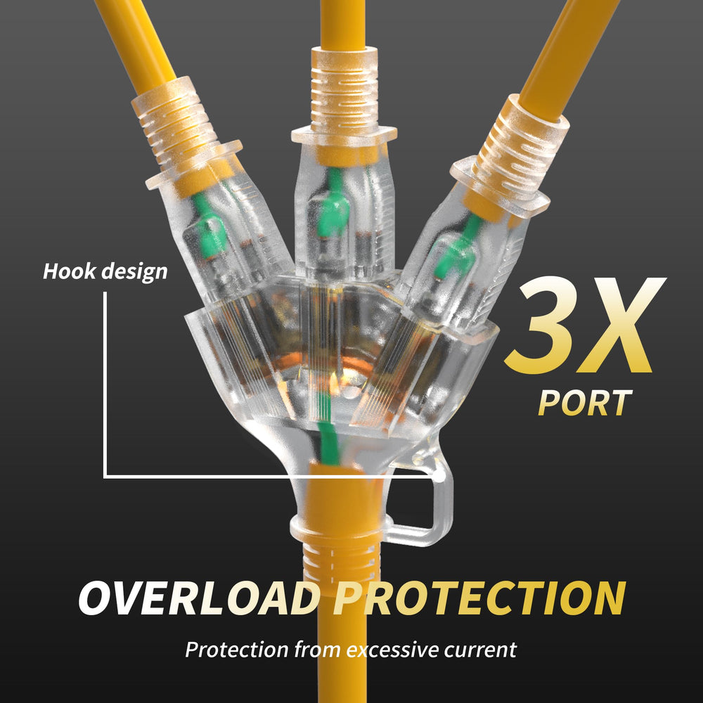 PlugSaf storage-friendly hook design makes winding and storing easy.