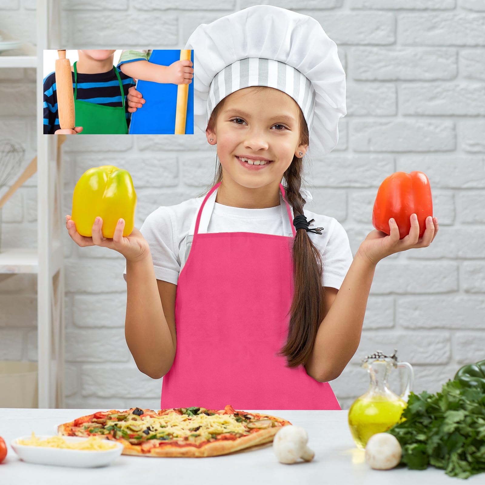 PLULON easy-clean kid apron for quick cleanup after art or meals