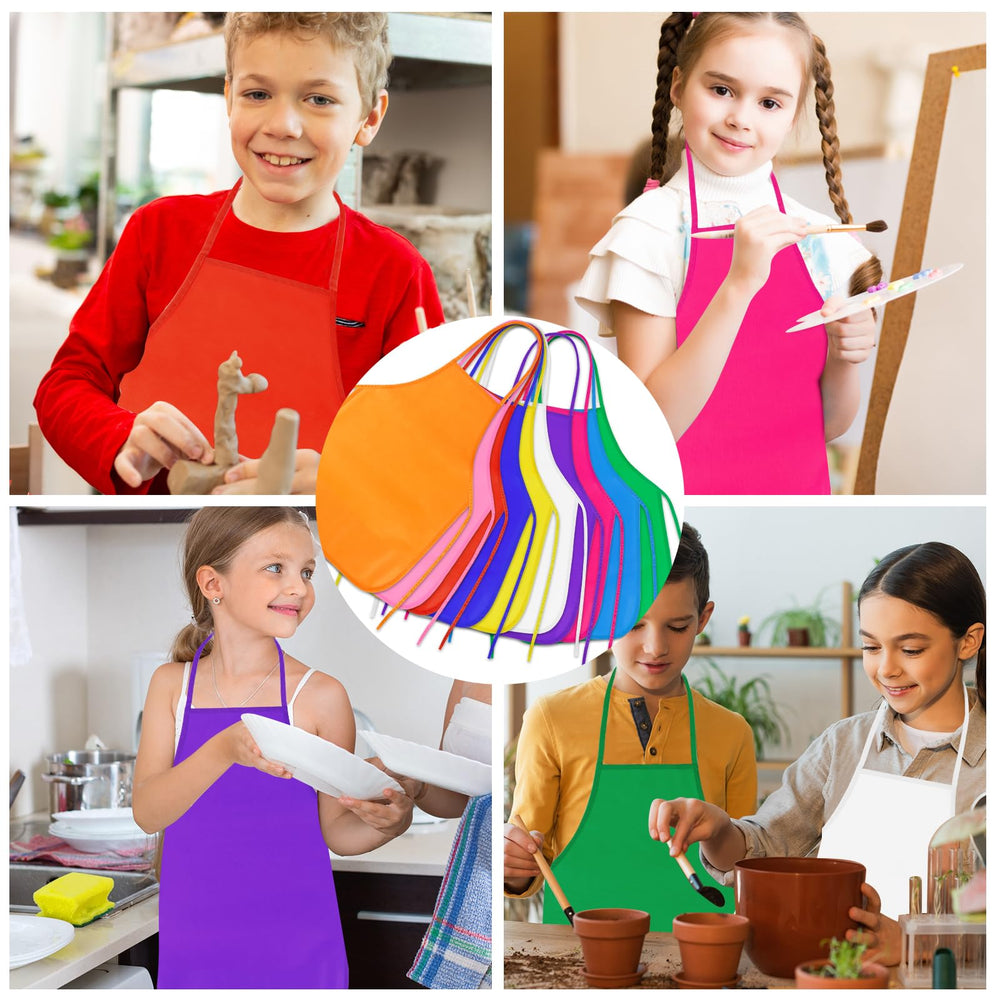 PLULON colorfully designed kids apron encourages creative expression during activities