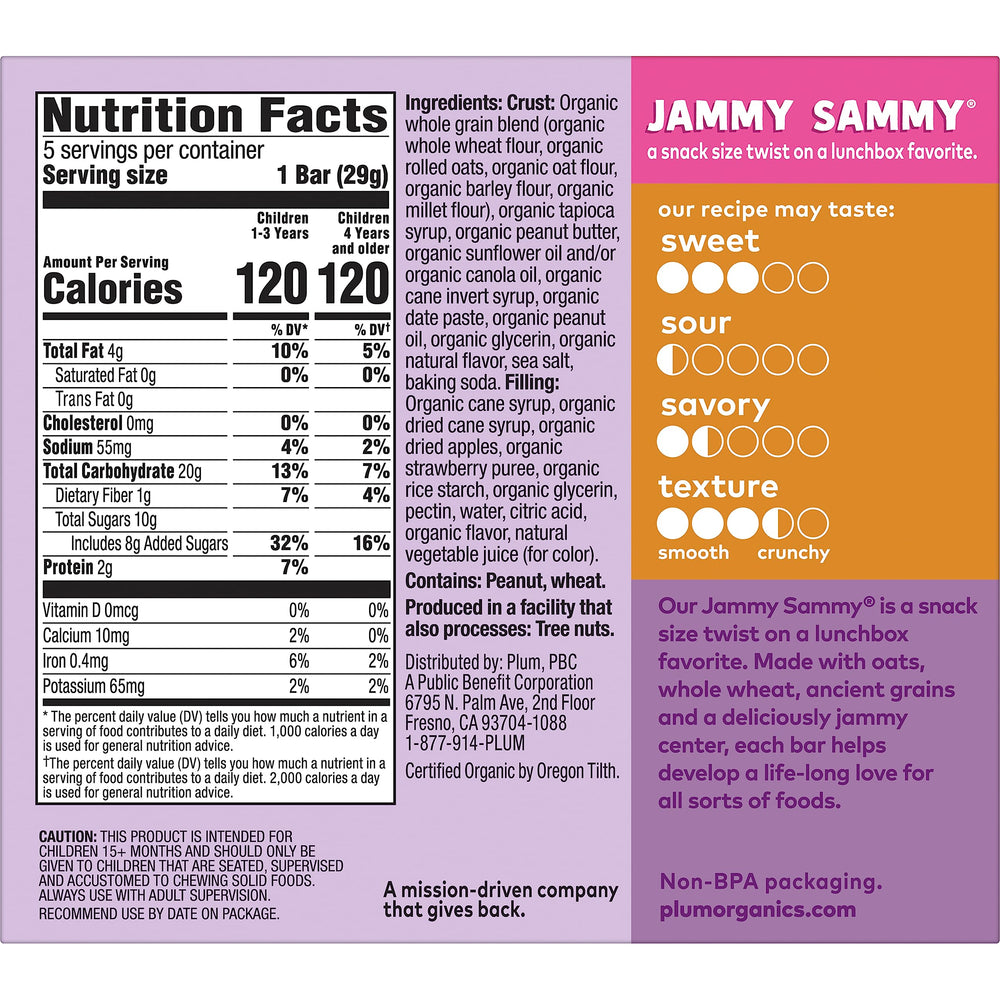 Jammy Sammy 30-pack display, family-ready on-the-go snack choice.
