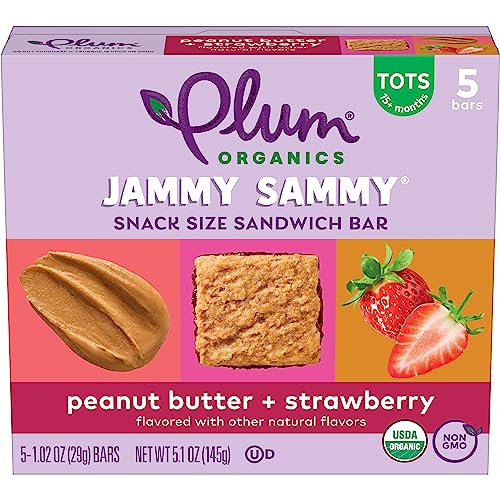 Close-up of Jammy Sammy bar showing peanut butter and strawberry filling.