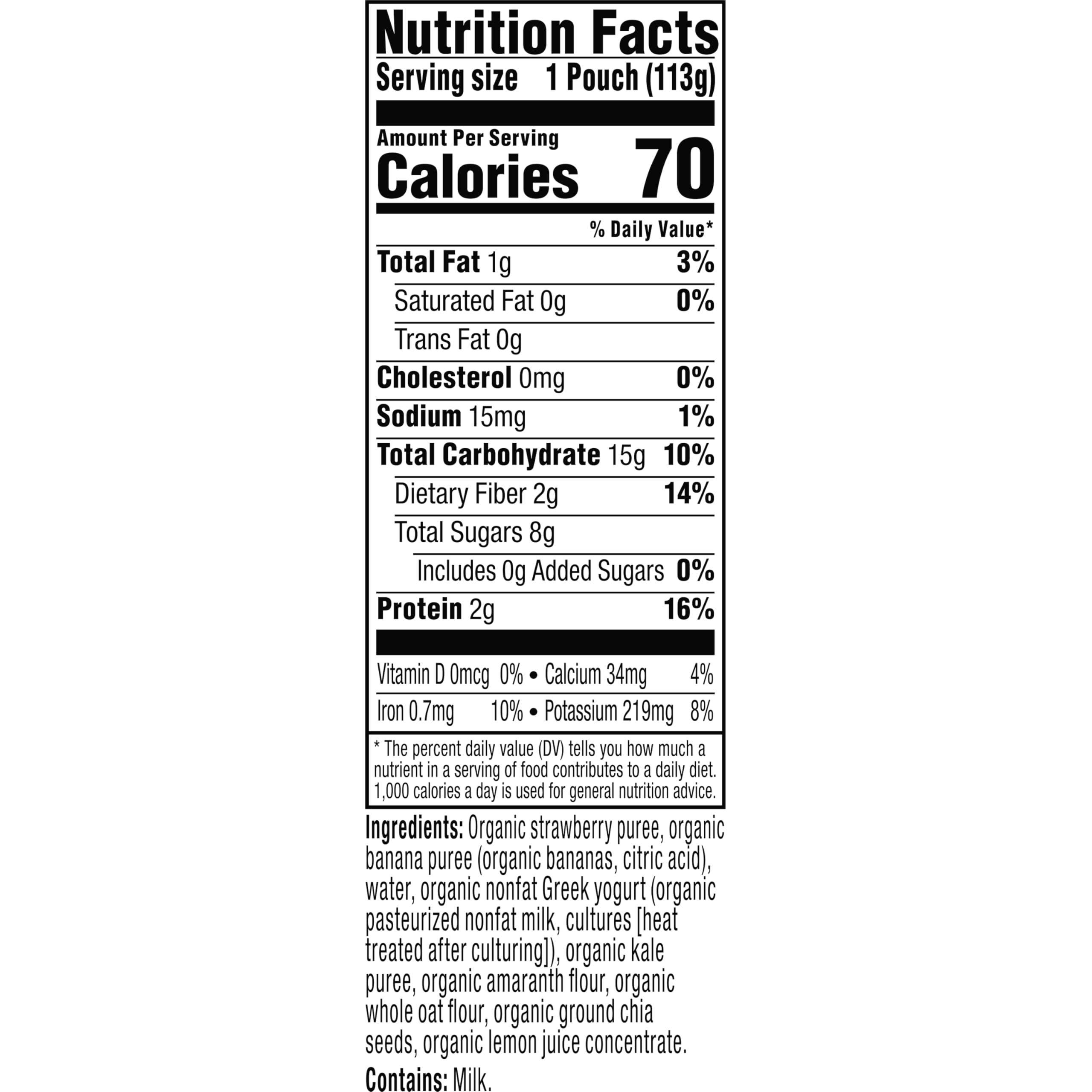 Plum Organics Mighty 4 kale-amaranth-oat pouch supports busy toddlers with veggies