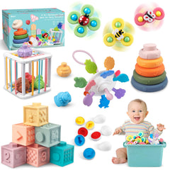 Plunack 6-in-1 toy eggs highlight color and shape recognition during toddler play.