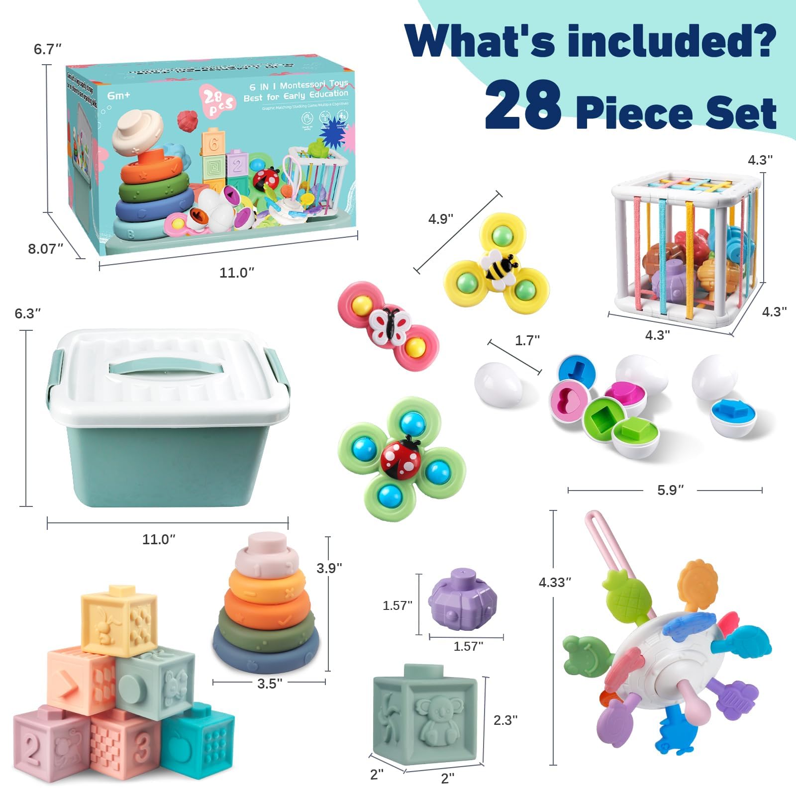 Plunack 6-in-1 set ready for independent play and discovery.