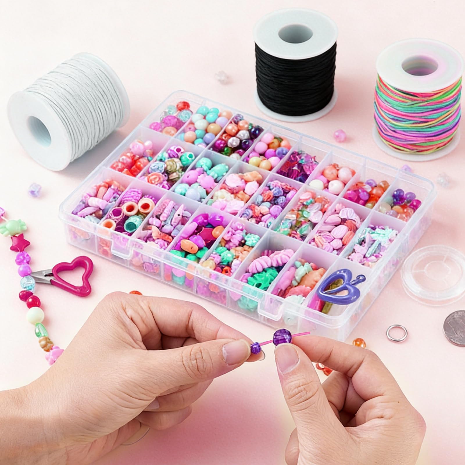 Pluralla craft bundle supports beginners and pros for beading, bracelets, and accessories.