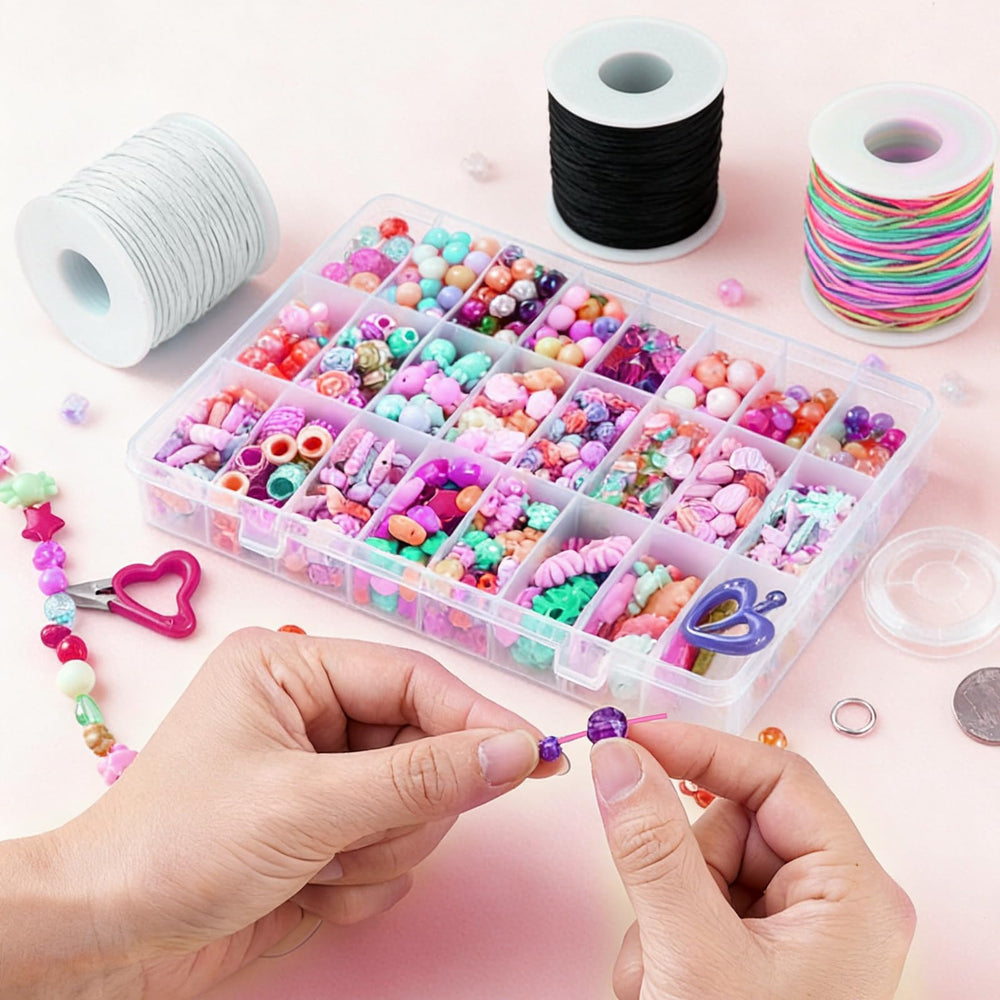 Pluralla craft bundle supports beginners and pros for beading, bracelets, and accessories.