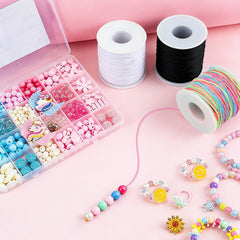 Pluralla elastic string for jewelry with rainbow rolls boosts colorful design possibilities.